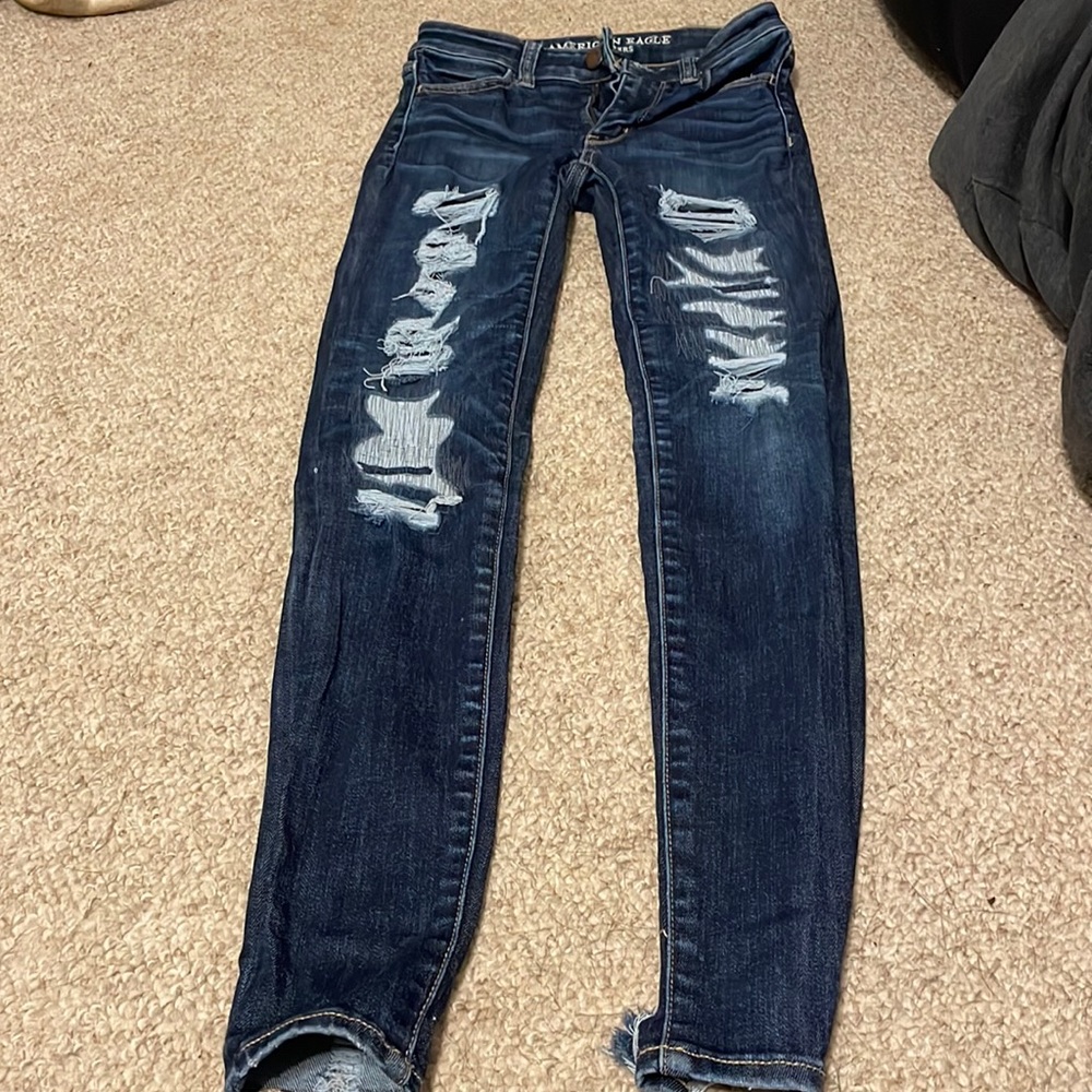 Distressed jeans